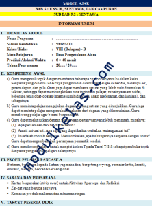 Modul Ajar IPA Kelas 8 SMP/MTs Kurikulum Merdeka