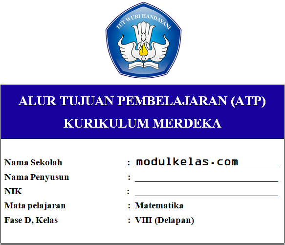 Alur Tujuan Pembelajaran Matematika Kelas 8 Kurikulum Merdeka