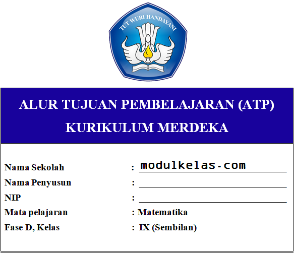 Alur Tujuan Pembelajaran Matematika Kelas 9 Kurikulum Merdeka