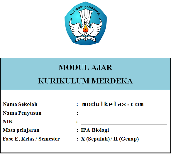 Modul Ajar Biologi Kelas 10 Fase E Kurikulum Merdeka