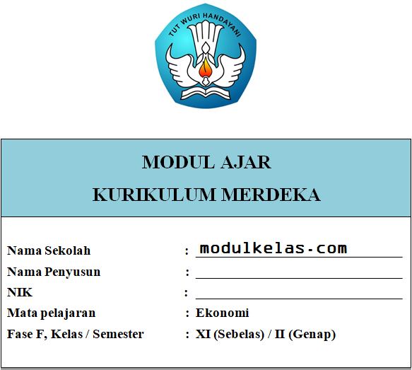 Modul Ajar Ekonomi Kelas 11 Fase F Kurikulum Merdeka