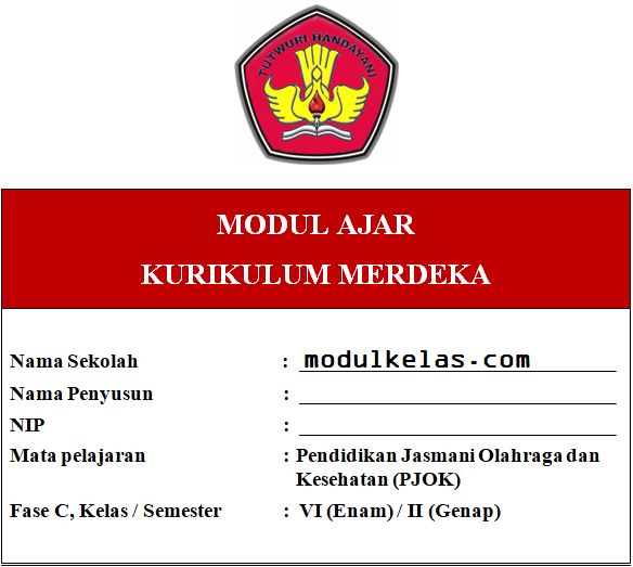Modul Ajar Kurikulum Merdeka PJOK Kelas 6 SD/MI Fase C