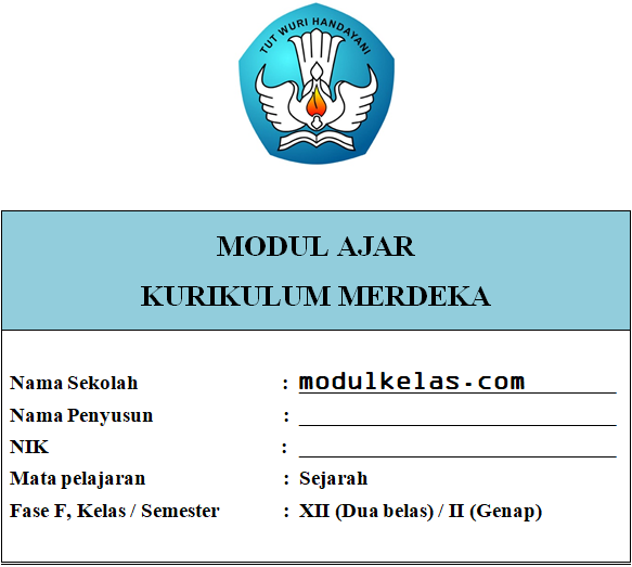 Modul Ajar Sejarah Kelas 12 SMA/MA Fase F Kurikulum Merdeka