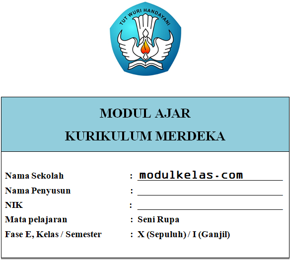 Modul Ajar Seni Rupa Kelas 10 Fase E Kurikulum Merdeka