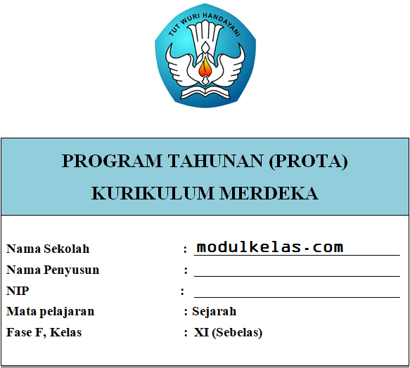 Program Tahunan (Prota) Sejarah Kelas 11 Kurikulum Merdeka