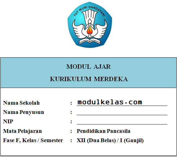 Modul Ajar Kurikulum Merdeka Kelas 12 Pendidikan Pancasila