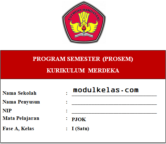 Prosem PJOK Kelas 1 SD/MI Fase A Kurikulum Merdeka