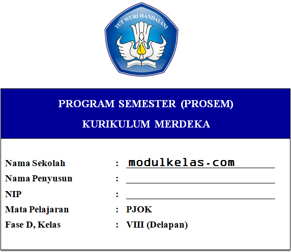 Program Semester PJOK Kelas 8 Fase D Kurikulum Merdeka
