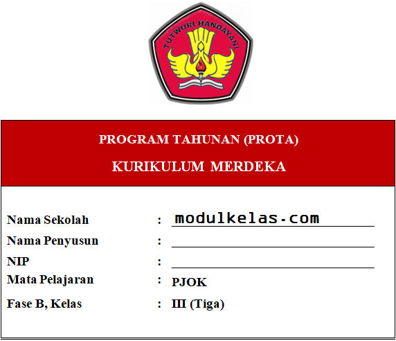 Program Tahunan PJOK Kelas 3 Fase B Kurikulum Merdeka