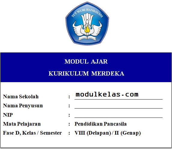 Modul Ajar Kurikulum Merdeka Pendidikan Pancasila Kelas 8 SMP