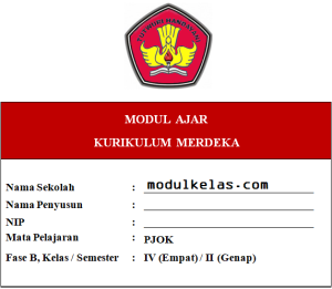 Modul Ajar Kurikulum Merdeka PJOK Kelas 4 SD/MI Fase B - Modul Kelas
