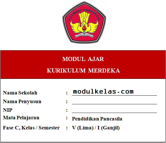 Modul Ajar Kurikulum Merdeka Pendidikan Pancasila Kelas 5