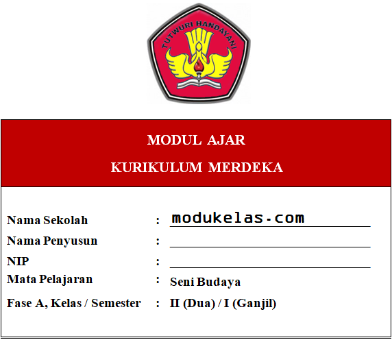 Modul Ajar Kurikulum Merdeka Seni Budaya Kelas 2 Fase A