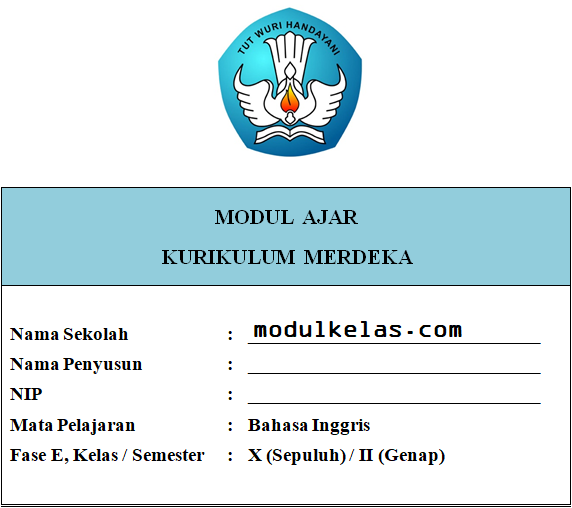 Modul Ajar Kurikulum Merdeka Bahasa Inggris Kelas 10 Fase E