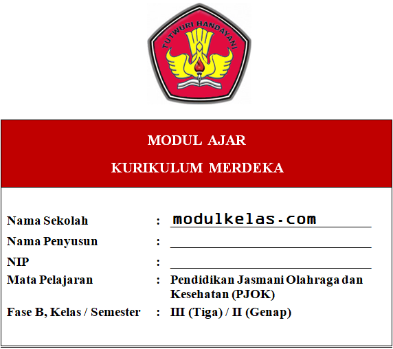 Modul Ajar Kurikulum Merdeka PJOK Kelas 3 SD/MI Fase B