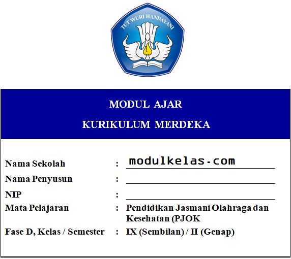 Modul Ajar Kurikulum Merdeka PJOK Kelas 9 SMP/MTs Fase D