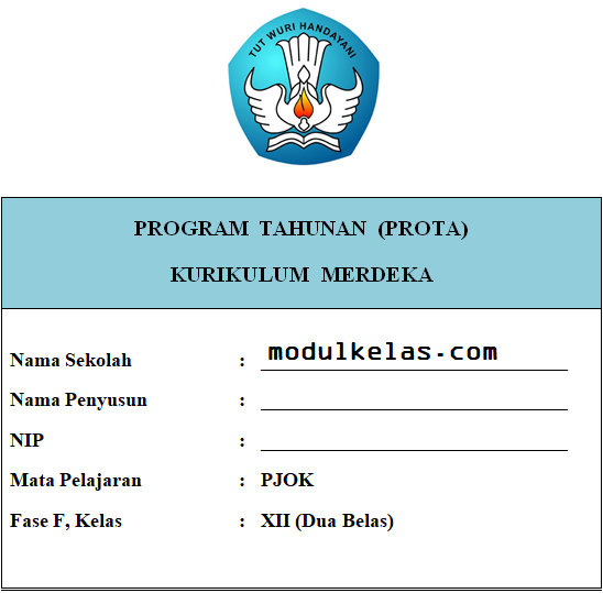 Program Tahunan (Prota) PJOK Kelas 12 Kurikulum Merdeka