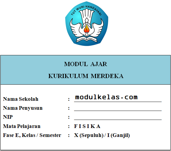 Modul Ajar Kurikulum Merdeka Fisika Kelas 10 SMA/MA Fase E