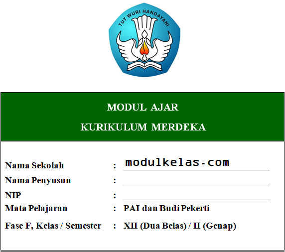 Modul Ajar Kurikulum Merdeka PAI dan Budi Pekerti Kelas 12