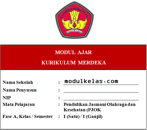 Modul Ajar Kurikulum Merdeka PJOK Kelas 1 SD/MI Fase A
