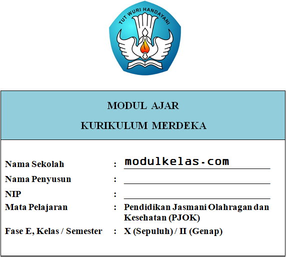 Modul Ajar Kurikulum Merdeka PJOK Kelas 10 SMA/MA Fase E