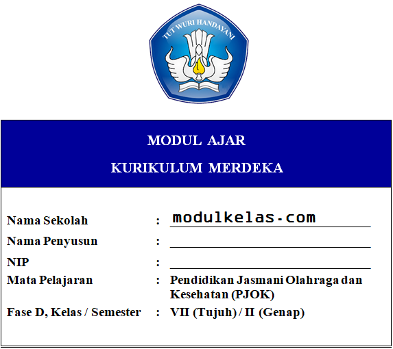 Modul Ajar Kurikulum Merdeka PJOK Kelas 7 SMP/MTs Fase D