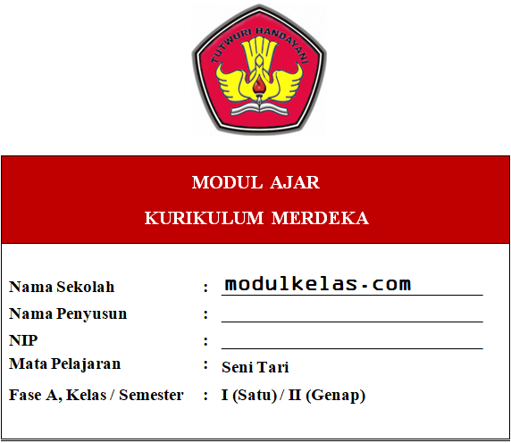 Modul Ajar Kurikulum Merdeka Seni Tari Kelas 1 SD/MI Fase A