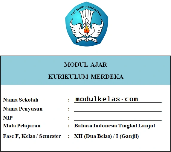Modul Ajar Bahasa Indonesia Tingkat Lanjut Kelas 12 Fase F