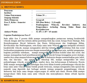 Modul Ajar Geografi Kelas 12 SMA Fase F Kurikulum Merdeka