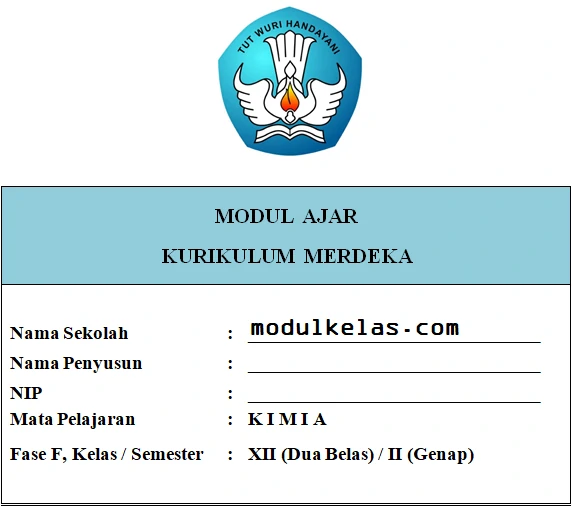 Modul Ajar Kurikulum Merdeka Kimia Kelas 12 SMA/MA Fase F