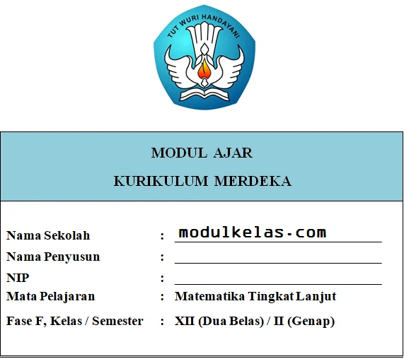Modul Ajar Matematika Tingkat Lanjut Kelas 12 Semua Materi