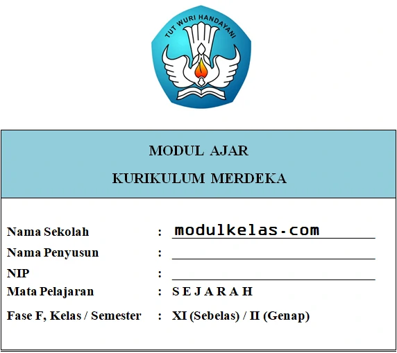 Modul Ajar Sejarah Kelas 11 Kurikulum Merdeka Semua Materi
