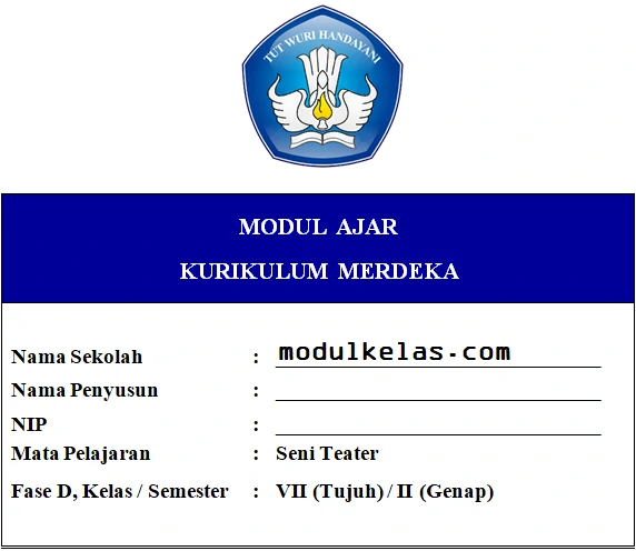 Modul Ajar Seni Teater Kelas 7 Kurikulum Merdeka Semua Bab