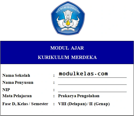 Modul Ajar Prakarya Pengolahan Kelas 8 Kurikulum Merdeka