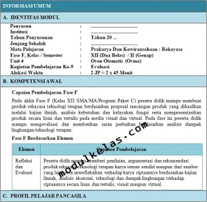 Modul Ajar Prakarya Rekayasa Kelas 12 Fase F Kurikulum Merdeka