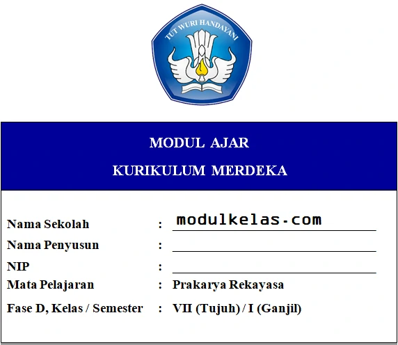 Modul Ajar Prakarya Rekayasa Kelas 7 Kurikulum Merdeka