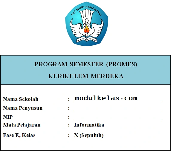 Promes Informatika Kelas 10 SMA/MA Fase E Kurikulum Merdeka
