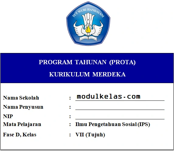 Prota IPS Kelas 7 SMP/MTs Fase D Kurikulum Merdeka