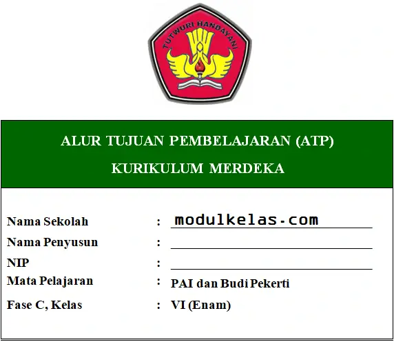 ATP PAI dan Budi Pekerti Kelas 6 Fase C Kurikulum Merdeka