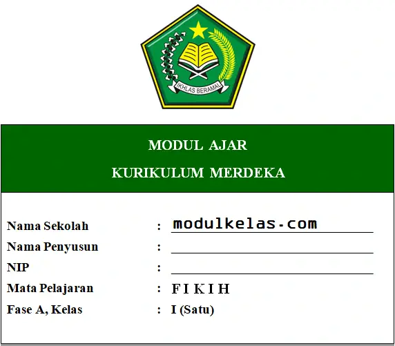 Modul Ajar Fikih Kelas 1 Kurikulum Merdeka