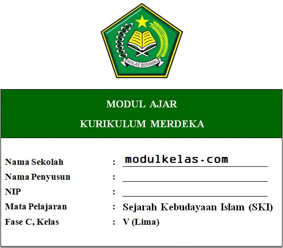 Modul Ajar SKI Kelas 5 Kurikulum Merdeka