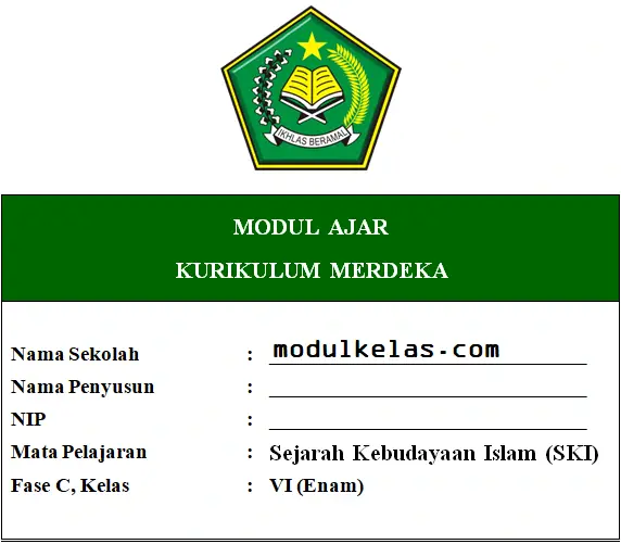 Modul Ajar SKI Kelas 6 Kurikulum Merdeka