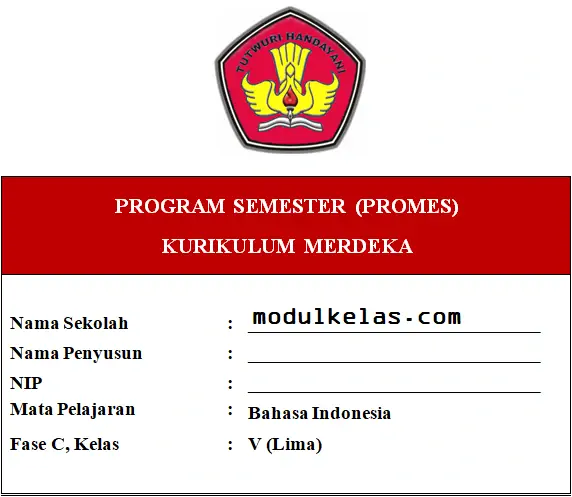 Promes Bahasa Indonesia Kelas 5 Fase C Kurikulum Merdeka