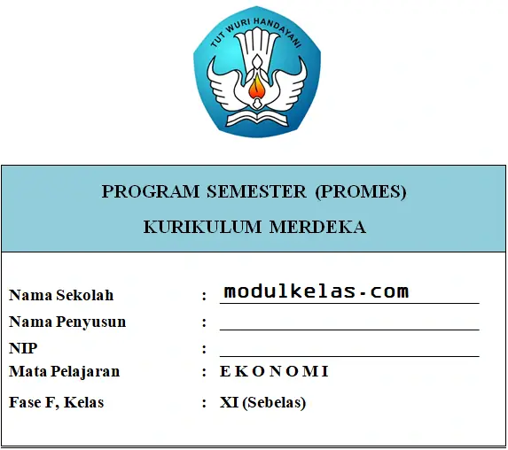 Promes Ekonomi Kelas 11 SMA/MA Fase F Kurikulum Merdeka