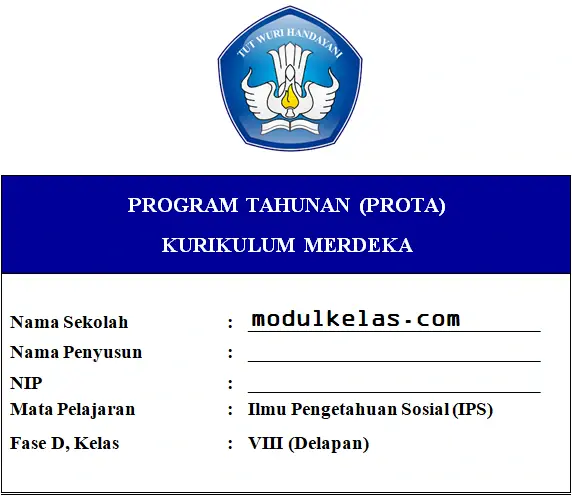 Prota IPS Kelas 8 SMP/MTs Fase D Kurikulum Merdeka