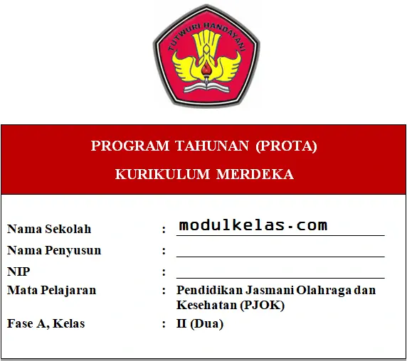 Prota PJOK Kelas 2 SD/MI Fase A Kurikulum Merdeka
