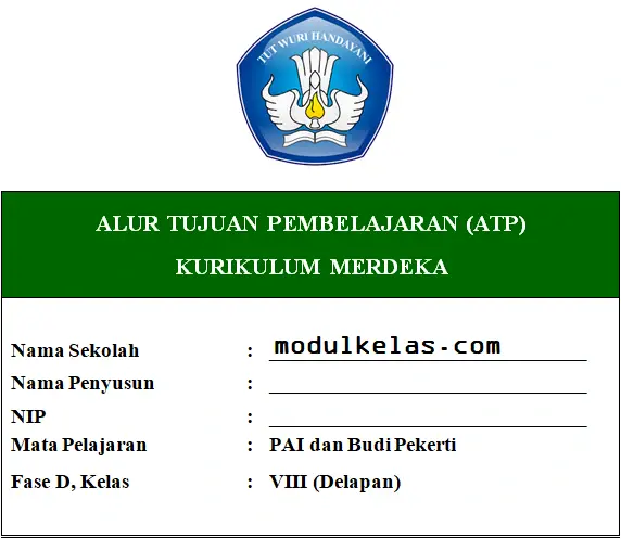 ATP PAI dan Budi Pekerti Kelas 8 Fase D Kurikulum Merdeka