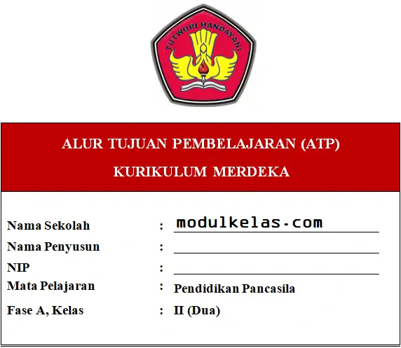ATP Pendidikan Pancasila Kelas 2 Fase A Kurikulum Merdeka