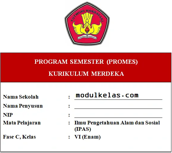 Promes IPAS Kelas 6 SD/MI Fase C Kurikulum Merdeka