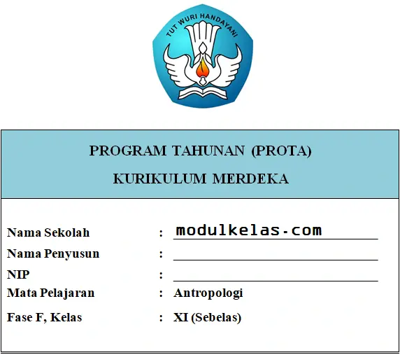 Prota Antropologi Kelas 11 SMA/MA Fase F Kurikulum Merdeka